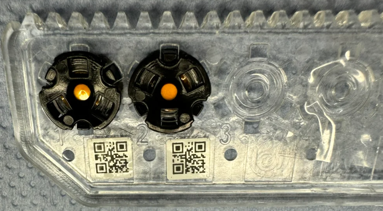 Powders loaded into high-throughput well plates
